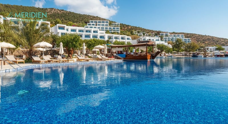 Bodrum'da lüks otel Le Meridien'in dış görünümü