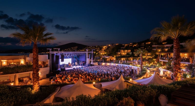 Bodrum'da Le Meridien sahnesinde konserler
