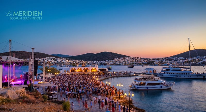 Bodrum'da Le Meridien konserleri, gece manzarası