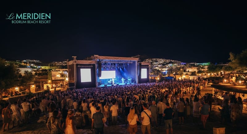 Bodrum Le Meridien konser sahnesi