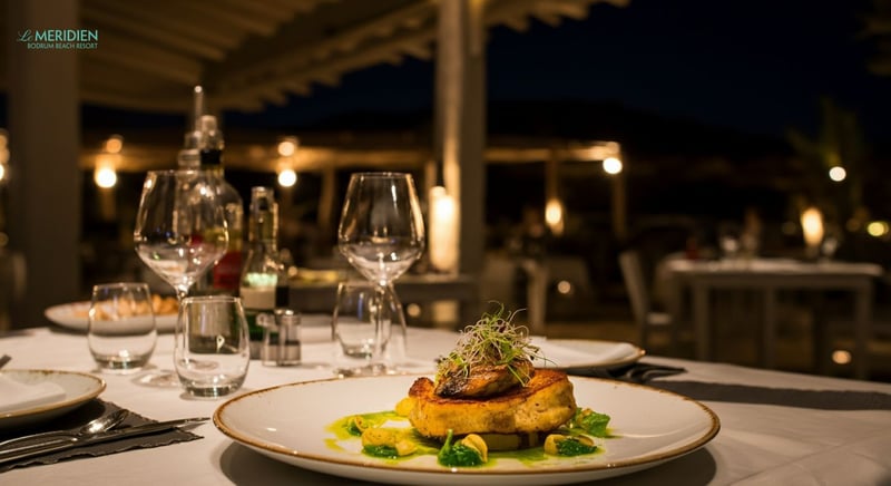 Bodrum'da deniz manzaralı lüks restoran