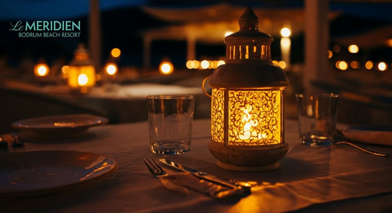 Deniz manzaralı lüks restoran, Le Meridien'de romantik akşam yemeği