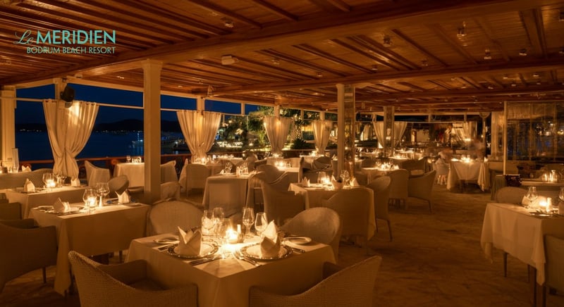 Bodrum'da Le Meridien'de deniz manzaralı lüks restoran
