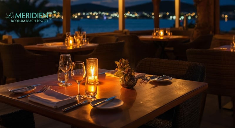 Deniz manzaralı Le Meridien'de akşam yemeği