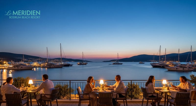 Deniz manzaralı Le Meridien'de romantik akşam yemeği