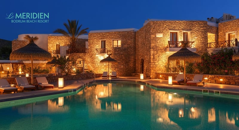 Denize sıfır Le Meridien Bodrum oteli, mavi deniz manzarası