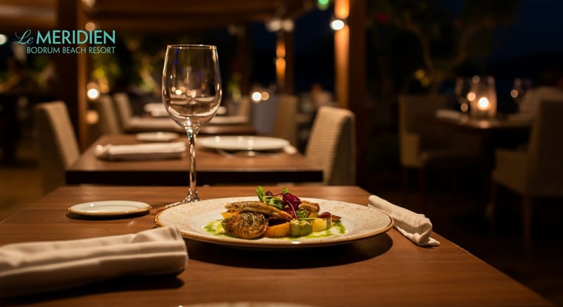 Le Meridien Bodrum restoranında lezzetli yemekler