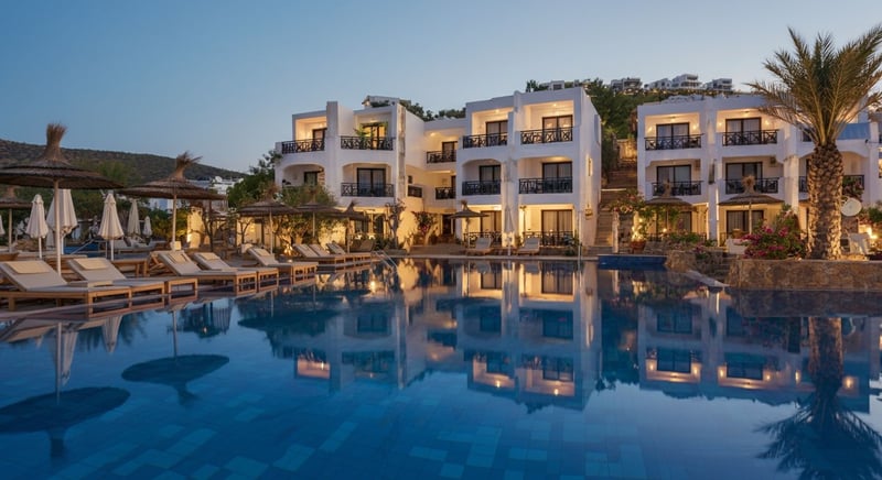 Family enjoying Bodrum hotel kids' club