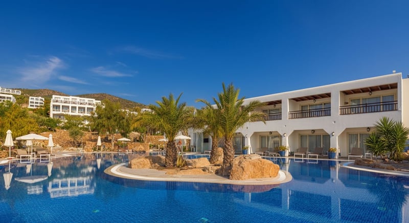 Family enjoying sunny vacation at top Bodrum hotel
