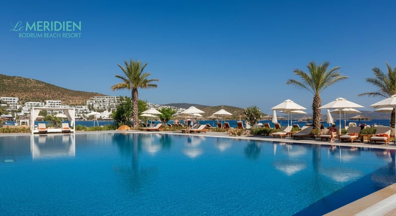 Family enjoying all-inclusive resort in Bodrum under the sun