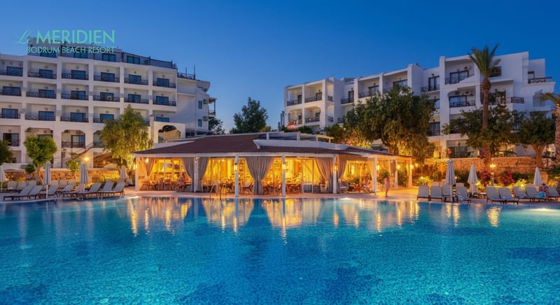 Family enjoying all-inclusive resort in Bodrum under the sun