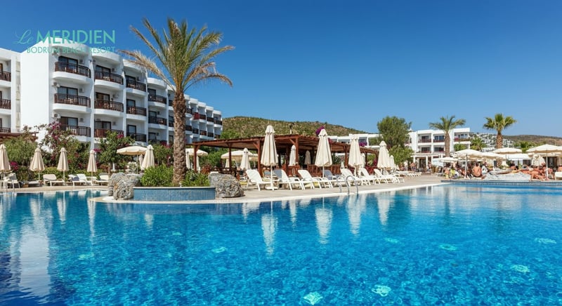 Family enjoying sunny day at family-friendly hotel in Bodrum