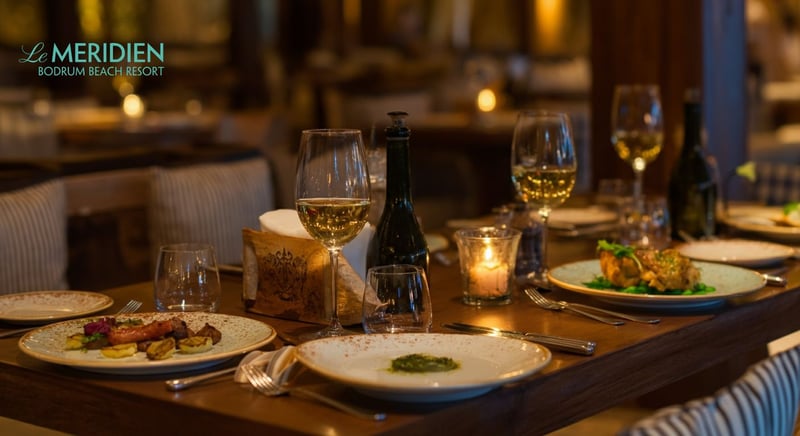 Le Meridien'de şık akşam yemeği masası