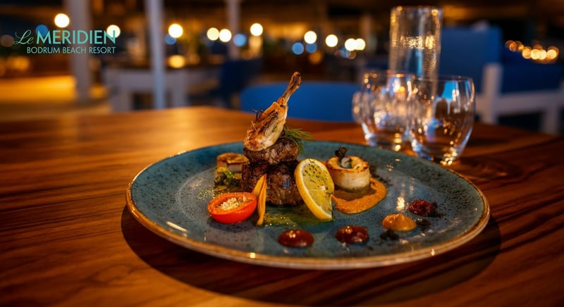 Le Meridien Bodrum'da akşam yemeği ambiyansı