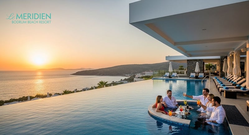 Luxury accommodation in Bodrum with stunning sea view and modern amenities