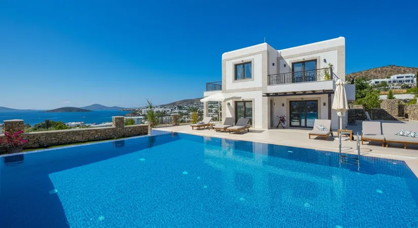 Bodrum rental villa with private beach and modern technology