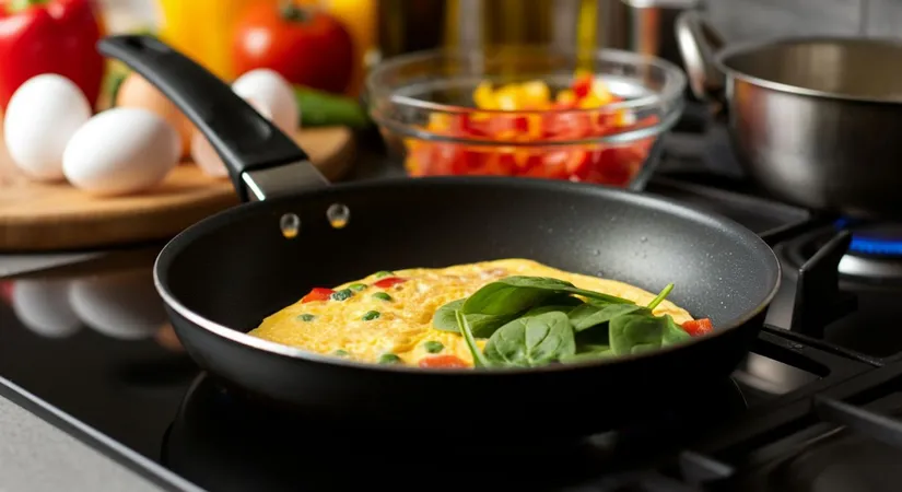 Delicious vegetable omelet with cheese recipe