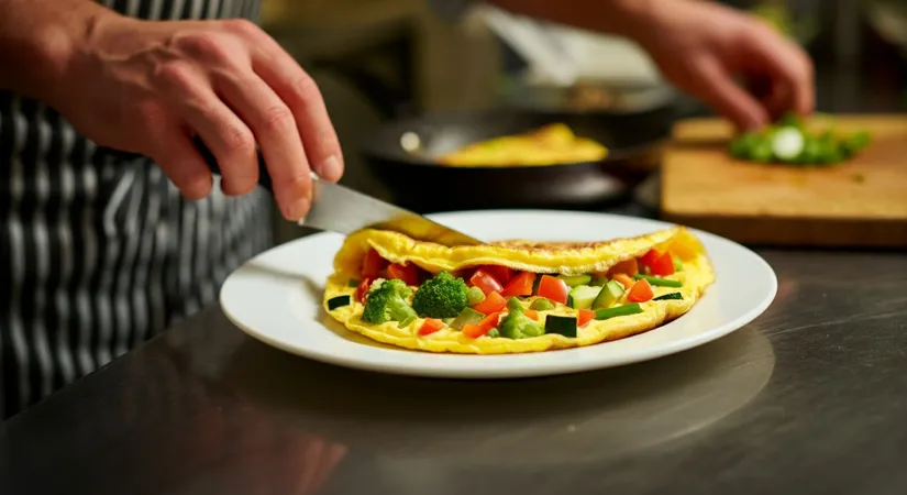Enhance vegetable omelet flavor