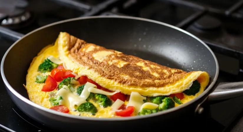 Healthy omelet ingredients
