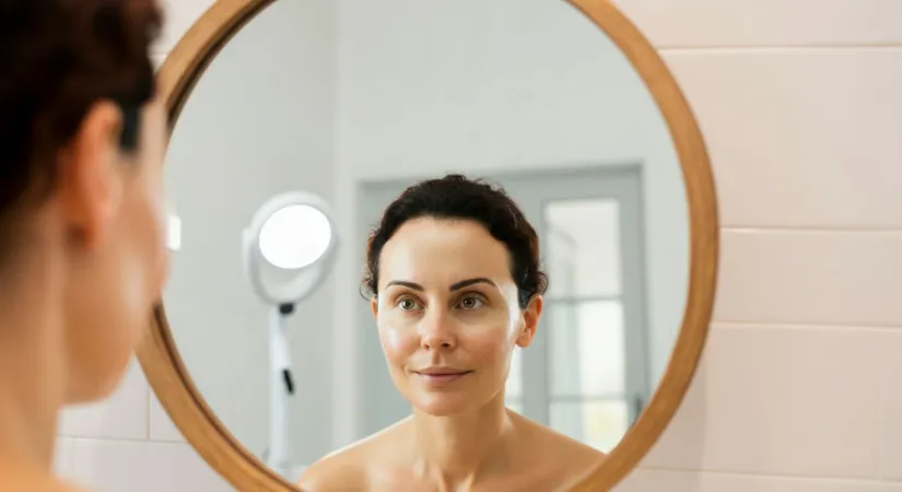 Organic skincare product selection